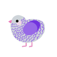 (unnamed), a mist and blurple chicken with a lace pattern