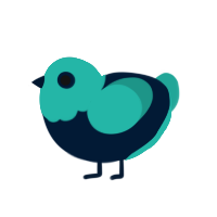 miku 2, a tumblr and turquoise chicken with a head pattern
