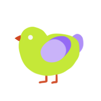 Chernobyl, a lime and lilac chicken