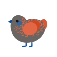 ufs volcanic ash, a grey and vermilion chicken with a half-lace pattern