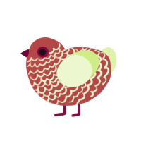 (unnamed), a red and apple chicken with a lace pattern