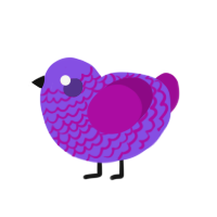 (unnamed), a blurple and plum chicken with a lace pattern