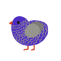 (unnamed), a indigo and ash chicken with a lace pattern