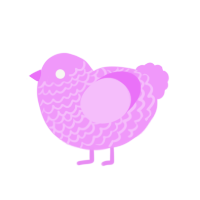 Mr Lavender, a lavender chicken with a lace pattern