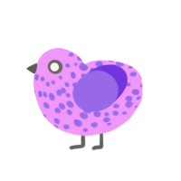 (unnamed), a lavender and blurple chicken with a speckle pattern