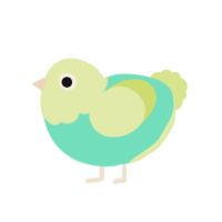 (unnamed), a mint and lemon chicken with a head pattern