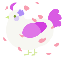 anemone, a white and orchid chicken
