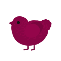 Maroon, a maroon chicken with a half-lace pattern
