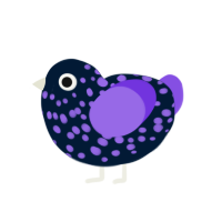 (unnamed), a tumblr and blurple chicken with a speckle pattern