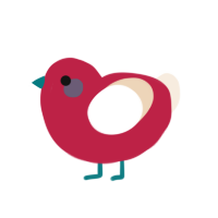 (unnamed), a crimson and cream chicken