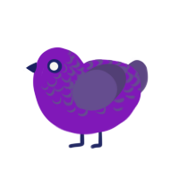 (unnamed), a violet and overcast chicken with a half-lace pattern