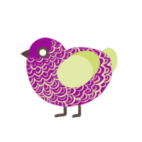 (unnamed), a plum and lemon chicken with a double-lace pattern