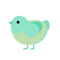 (unnamed), a gluppy and mint chicken with a head pattern
