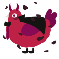 Fowler, a crimson and wine chicken
