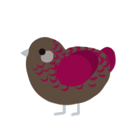 (unnamed), a bark and maroon chicken with a half-lace pattern