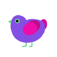 (unnamed), a blurple and fuchsia chicken