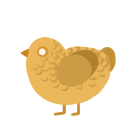 (unnamed), a honey and gold chicken with a half-lace pattern