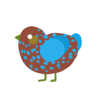 (unnamed), a russet and sky chicken with a speckle pattern