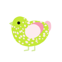 (unnamed), a lime and rose chicken with a speckle pattern