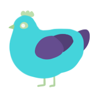 Chlorine, a aqua and overcast chicken