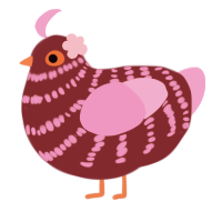 phishing link, a mint and leaf chicken with a bar pattern