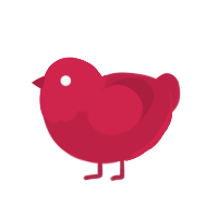 (unnamed), a crimson chicken with a head pattern