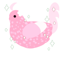 Pinkle, a viridian and leaf chicken with a speckle pattern