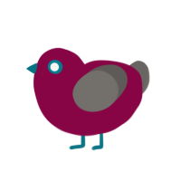 Juvenile Delinquent, a maroon and grey chicken