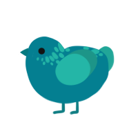 (unnamed), a sea and turquoise chicken with a neck-speckle pattern