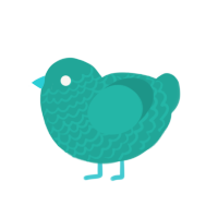 (unnamed), a turquoise chicken with a lace pattern