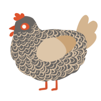 (unnamed), a grey and beige chicken with a double-lace pattern