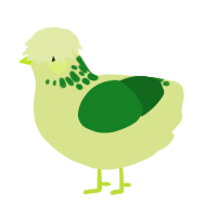 (unnamed), a lemon and leaf chicken with a neck-speckle pattern