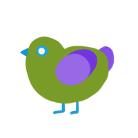 ufs violet garden, a chartreuse and blurple chicken