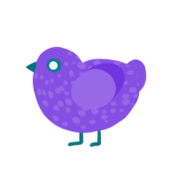 (unnamed), a blurple chicken with a speckle pattern