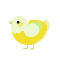 Citrus, a yellow and apple chicken with a head pattern