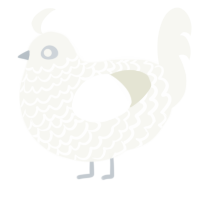 (unnamed), a white chicken with a lace pattern