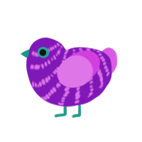 (unnamed), a violet and orchid chicken with a bar pattern