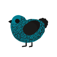 Underworld, a sea and sable chicken with a double-lace pattern
