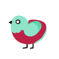 (unnamed), a crimson and mint chicken with a head pattern