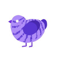 Sprig of Lilac, a lilac and indigo chicken with a bar pattern