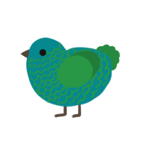 (unnamed), a teal and viridian chicken with a lace pattern