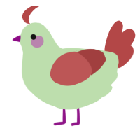 (unnamed), a gluppy and red chicken