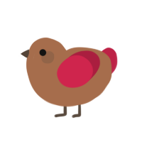 (unnamed), a brown and crimson chicken