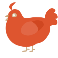 (unnamed), a vermilion chicken