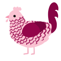 (unnamed), a rose and maroon chicken with a lace pattern