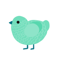 mintmint, a mint chicken with a lace pattern