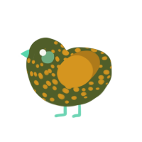 Evil Pickle, a olive and ochre chicken with a speckle pattern