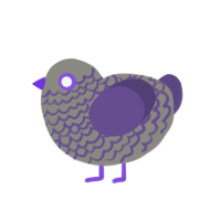 Sunburnt Enderman, a ash and overcast chicken with a lace pattern