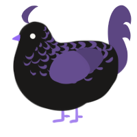 VII Snail, a sable and overcast chicken with a half-lace pattern