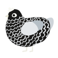 (unnamed), a sable and mist chicken with a lace pattern